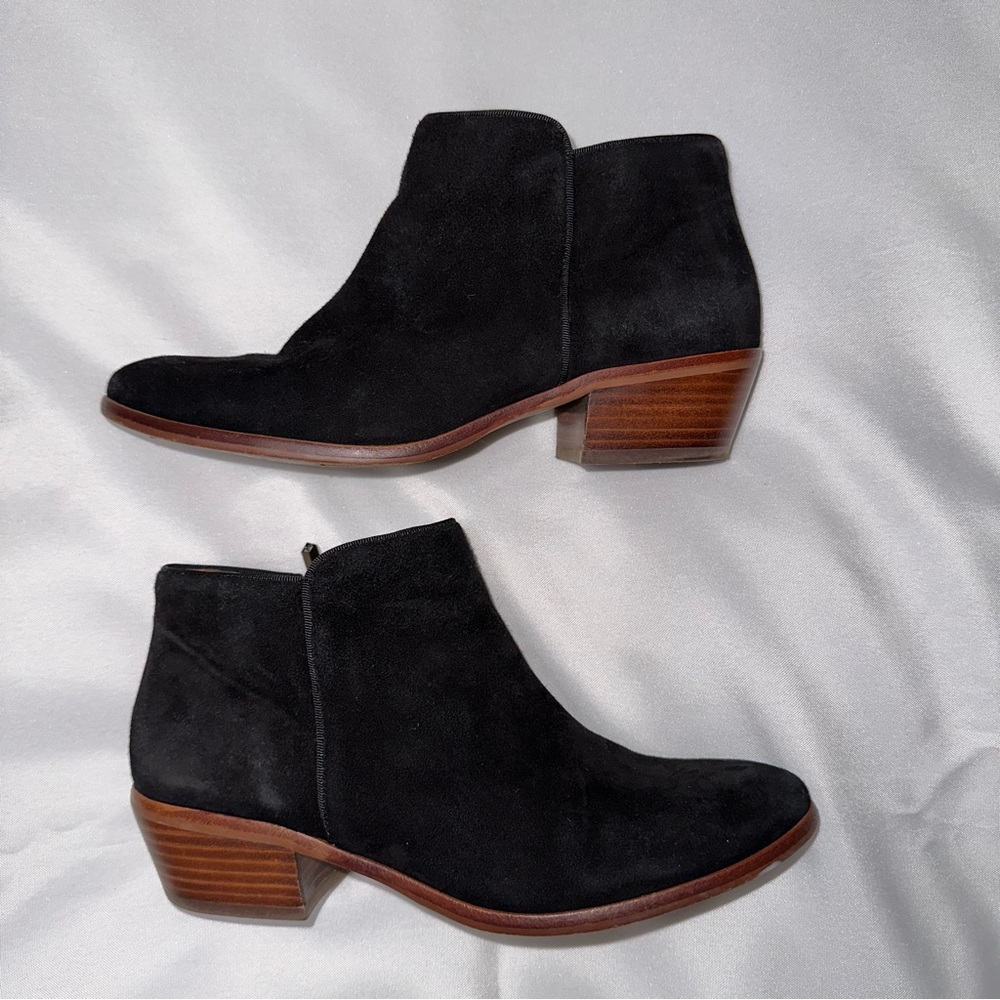 Sam Edelman ankle boots black suede leather size 7